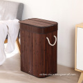 Large capacity bamboo frame laundry basket with lid